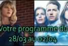 Votre programme du 28/03 au 02/04